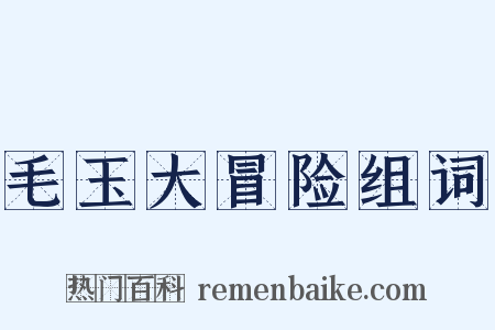 毛玉大冒险组词是什么意思的图片